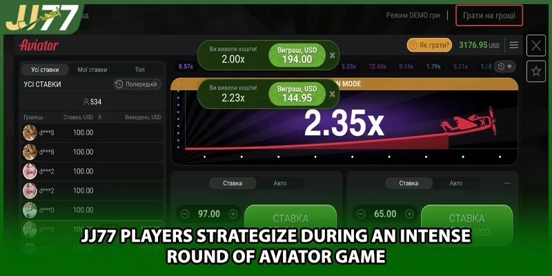 JJ77 players strategize during an intense round of Aviator game