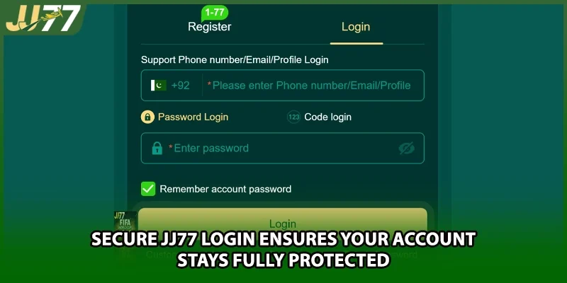 Secure JJ77 login ensures your account stays fully protected