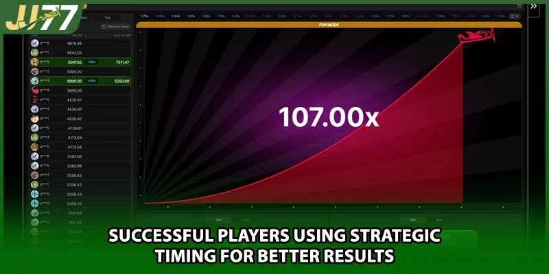 Successful players using strategic timing for better results