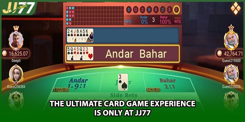 The ultimate card game experience is only at JJ77